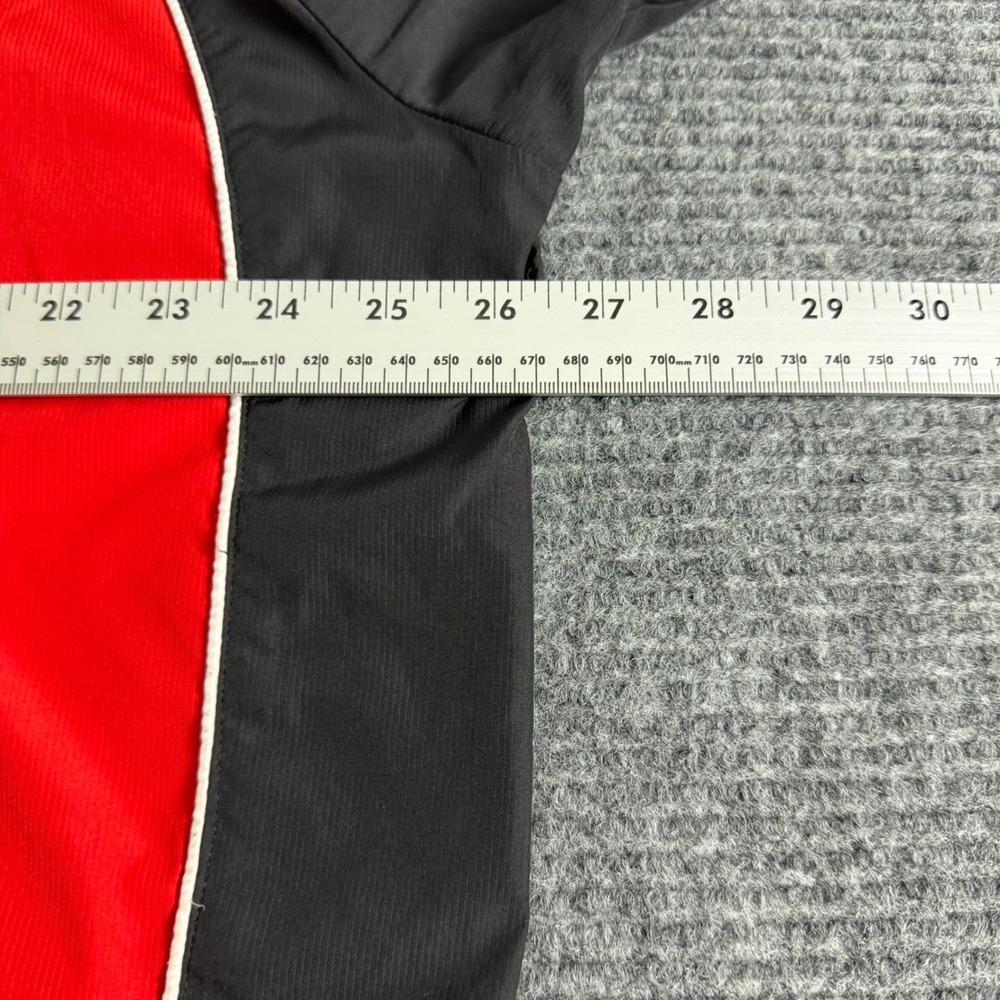 Boombah Mens XL Quarter Zip Windshirt Pullover Red Black Athletic Warm Up Jacket - Picture 9 of 13